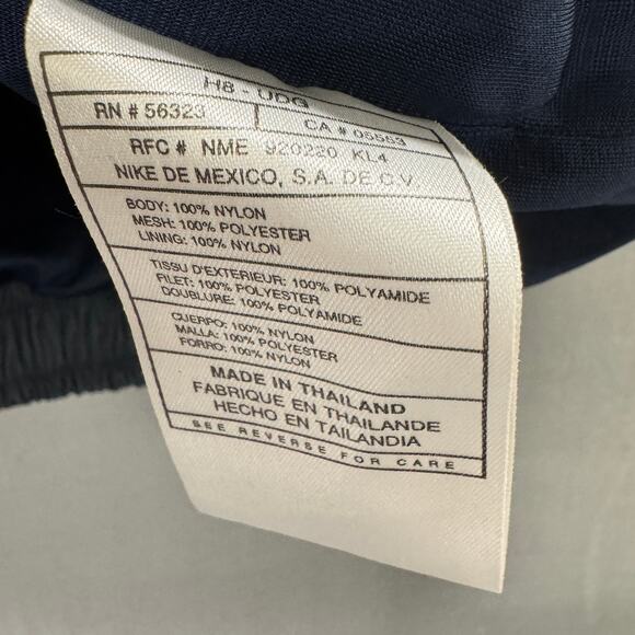Nike Windbreaker Mens Medium Blue V-Neck Waterproof Nylon Pullover 90s Vintage - Picture 6 of 8